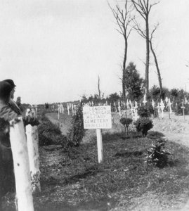第一次世界大战，比利时，普洛格斯特，伦敦步枪旅公墓，c1918