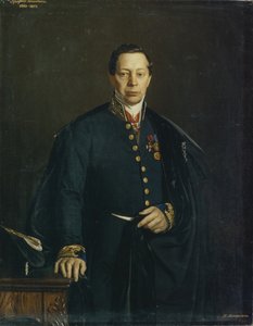 艺术家Pyotr Basin 1794-1881的肖像，1857年 作者 尼卡诺尔·列昂季耶维奇·秋特留莫夫