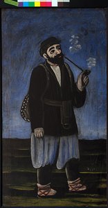 Porter Soso par Pirosmani (Pirosmanashvili), Niko (1862-1918). Oil on oilcloth, size : 77x42