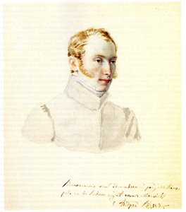 Decembrist男爵安德烈·冯·罗森男爵的肖像1799-1884，1832年 作者 Nikolai Alexandrovich Bestuzhev