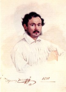 Decembrist公爵Dmitry Shchepin-Rostovsky的肖像1798-1858，1839年 作者 Nikolai Alexandrovich Bestuzhev