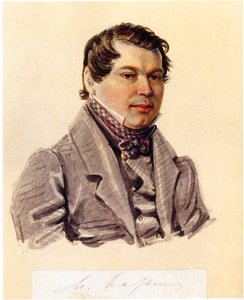 Decembrist Mikhail Naryshkin的肖像1798-1863，1832-1833年 作者 Nikolai Alexandrovich Bestuzhev