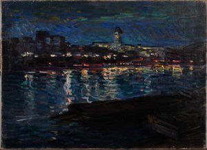 塞纳河的夜晚，约1905年。 作者 尼古拉·亚历山德罗维奇·塔尔霍夫