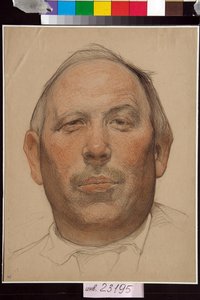 德米安-贝德尼肖像（1883-1945 年）--尼古拉-安德列耶维奇-安德列耶夫（1873-1932 年）的作品，纸上黑白粉笔画（32x24.2 厘米），1920 年 - （德米安-贝德尼肖像，尼古拉-安德列耶维奇-安德列耶夫作品，纸上黑白粉笔画