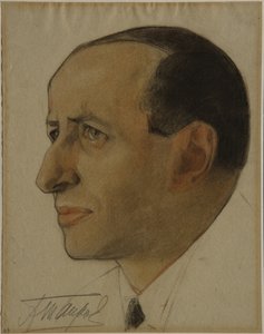 1920年代初亚历山大·泰罗夫（1885-1950）的肖像 作者 Nikolai Andreevich Andreev