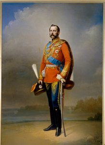 俄罗斯皇帝亚历山大二世（1818-1881）（被称为解放者）的肖像。 尼古拉·安德烈耶维奇·拉夫罗夫（1820-1875）绘画，布面油画 作者 尼古拉·安德烈耶维奇·拉夫罗夫