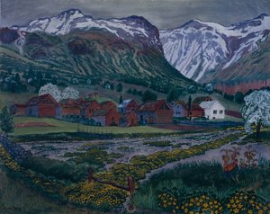 毛茛之夜（布面油画） 作者 尼古拉·阿斯楚普