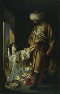 莱拉和哈吉-阿布雷克 根据莱蒙托夫的诗作，1852年 作者 尼古拉·尼古拉耶维奇·格