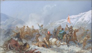 与普加乔夫部队的战斗，1891年。