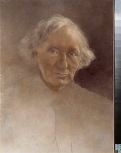 诗人维亚切斯拉夫（维亚切斯拉夫）-伊万诺夫（1866-1949 年）肖像，20 世纪（木板上的粉彩、木炭和红色粉笔画） 作者 尼古拉·尼古拉耶维奇·维谢斯拉夫采夫