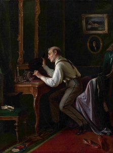 在梳妆台上，1872年 作者 Nikolai Yakovlevich Gribkov