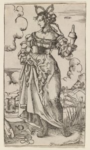 聪明的处女和愚蠢的处女。第五位愚蠢的处女，1518年。 作者 尼古拉斯·曼努埃尔·德文