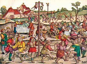 村民的庆祝活动》，约1530年，1949年 作者 尼古拉斯·梅尔德曼
