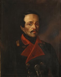 诗人米哈伊尔·勒蒙托夫的肖像1814-1841，1854-1858