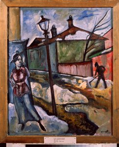 Une rue - Printemps (A street - Spring) - Peinture de Nikolai Vladimirovich Sinezubov (Nicolas Sinezouboff) (1891-1956), huile sur toile 作者 尼古拉·弗拉基米罗维奇·辛祖博夫