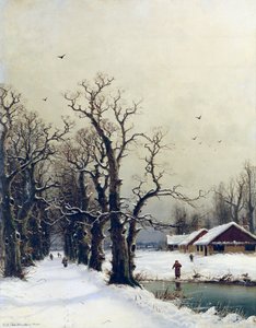 冬季场景，19世纪