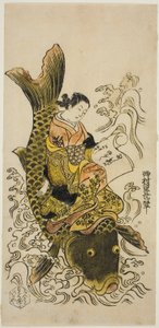 宫女骑鲤鱼（模仿道教神仙金刚[中国：秦高]）。