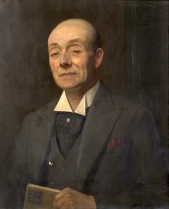 Edward P. Day，宾厄姆公立小学校长（布面油画） 作者 诺埃尔·丹霍姆·戴维斯
