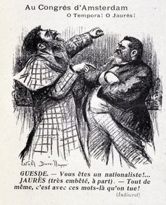 Jean Jaures和Jules Guesde之间的争吵（阿姆斯特丹社会主义大会），作者Noel Dorville，"Le Panache" 5/10/1904。 作者 诺埃尔·多维尔（Noel Dorville）