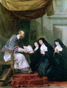 St. Francois de Sales（1567-1622）将访问规则赋予St. Jeanne de Chantal（1572-1641） 作者 诺埃尔·哈勒（Noel Halle）
