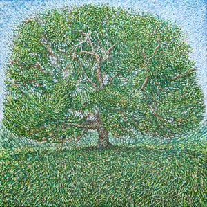 长夏之树，2024 年（亚麻布油画） 作者 诺埃尔·潘恩