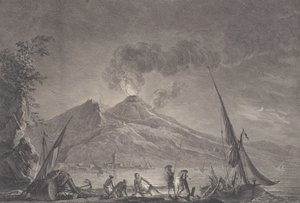 维苏威火山1757年、1762年的景象。 作者 NoëlLe Mire