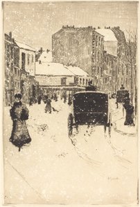 雪中的克利希林荫大道 (Le boulevard Clichy par un temps de neige) 作者 诺伯特·古纳特