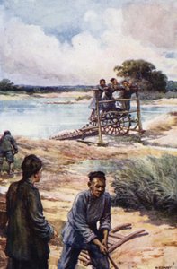 中国：水车（彩色石版画） 作者 诺曼·哈迪