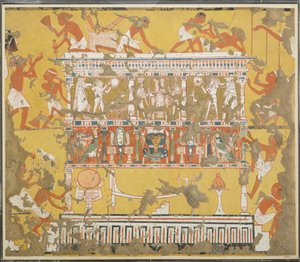 建造Catafalque，Ipuy墓，c。公元前1279年至1213年（纸上的蛋彩画） 作者 诺曼·德·加里斯·戴维斯
