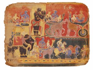 薄伽梵往世书》插图
鲁克米尼-哈兰，16 世纪上半叶 作者 北印度学校