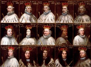 热那亚共和国的国徽和总督的画像。Antoniotto Invrea, Stefano de Mari, Cesare Durazzo, Cesare Gentile, Francesco Garbarino, Alessandro Grimaldi, Agostino Saluzzo, Antonio Da Passano, Odon Giannettino, Agostino Spinola, Luca M.