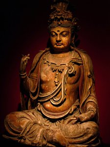 宋代（960-1279年）彩绘木雕《菩提萨埵》，上海国家博物馆。摄影，Leonard de Selva，中国，2006。 作者 北宋中文学校