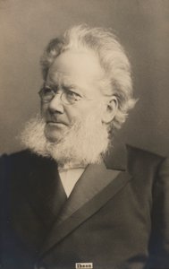 Henrik Ibsen，挪威剧作家和诗人（黑白照片）