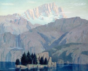 Foretelling the Sun, c.1920 (oil on board)