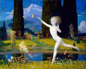 童年的花园》，约 1922 年（布面油画）