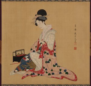 花魁，江户时期，19世纪初至中期。 作者 沼田格赛
