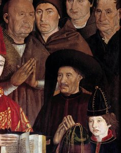 圣文森特的多联画（Paineis de Sao Vicente de Fora）。 Henri Le Navigateur (1394-1460) 的肖像，葡萄牙王子。 15 世纪葡萄牙画家努诺·贡萨尔维斯 (Nuno Goncalves) 的画作细节。 里斯本国家古代艺术博物馆