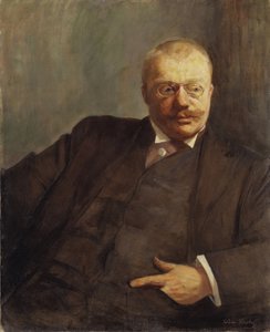 Gunnar Heiberg, ecrivain, journaliste et auteur dramatique norvegien - Portrait of the poet Gunnar Heiberg (1857-1929), by Krohg, Oda (1860-1935). Oil on canvas