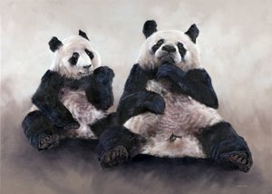 中国熊，皮秀，2014（丙烯酸画布） 作者 奥迪尔·基德