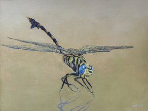 龙飞，2009 年（木板上的丙烯颜料）