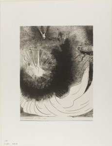 天上掉下一颗大星，像灯一样燃烧着，第 5 版，共 12 页 作者 奥迪隆·雷顿（Odilon Redon）