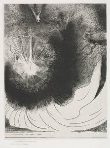 天上落下一颗大星，像灯一样燃烧着 作者 奥迪隆·雷顿（Odilon Redon）