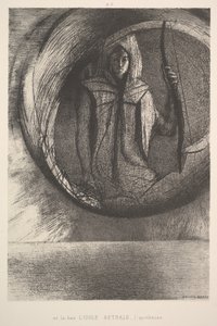 在那边，是1891年的星神偶像，神化。 作者 奥迪隆·雷顿（Odilon Redon）