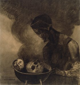 女巫的熔炉 作者 奥迪隆·雷顿（Odilon Redon）