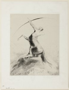 半人马瞄准云层 作者 奥迪隆·雷顿（Odilon Redon）