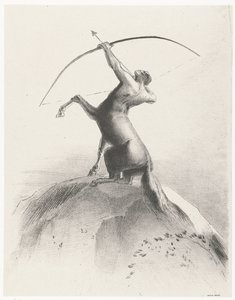 半人马瞄准天空
半人马瞄准天空 作者 奥迪隆·雷顿（Odilon Redon）