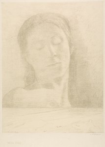 闭眼 作者 奥迪隆·雷顿（Odilon Redon）