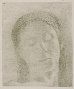 闭眼 作者 奥迪隆·雷顿（Odilon Redon）