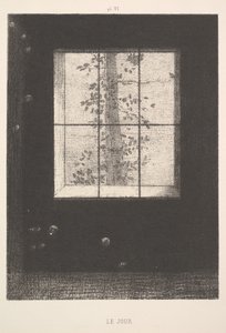 Day Le Jour》，来自《梦想之歌》系列，图版六，1891年。 作者 奥迪隆·雷顿（Odilon Redon）