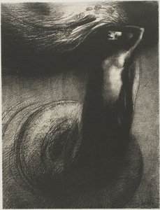 死亡"我的讽刺胜过一切！"，第 3 版，共 6 页 作者 奥迪隆·雷顿（Odilon Redon）